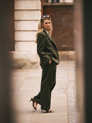 Bryony Wool Blend Jacket - Dark Khaki