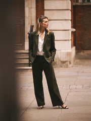 Bryony Wool Blend Jacket - Dark Khaki