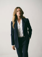 Bryony Wool Blend Jacket - Navy