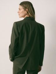 Bryony Wool Blend Jacket - Dark Khaki
