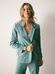 Bryony cotton velvet jacket - Soft Sage