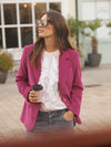 Bryony oversized cord blazer - Raspberry Pink