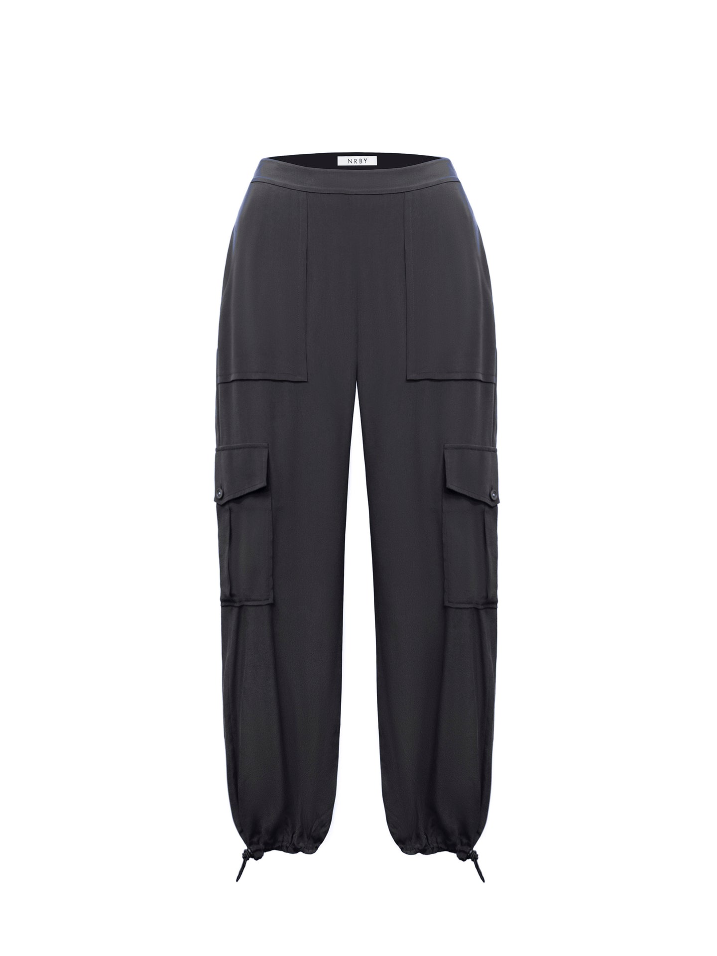 Becca silk cargo pant - Carbon