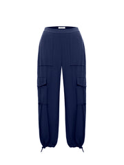Becca silk cargo pant - Navy | NRBY Clothing