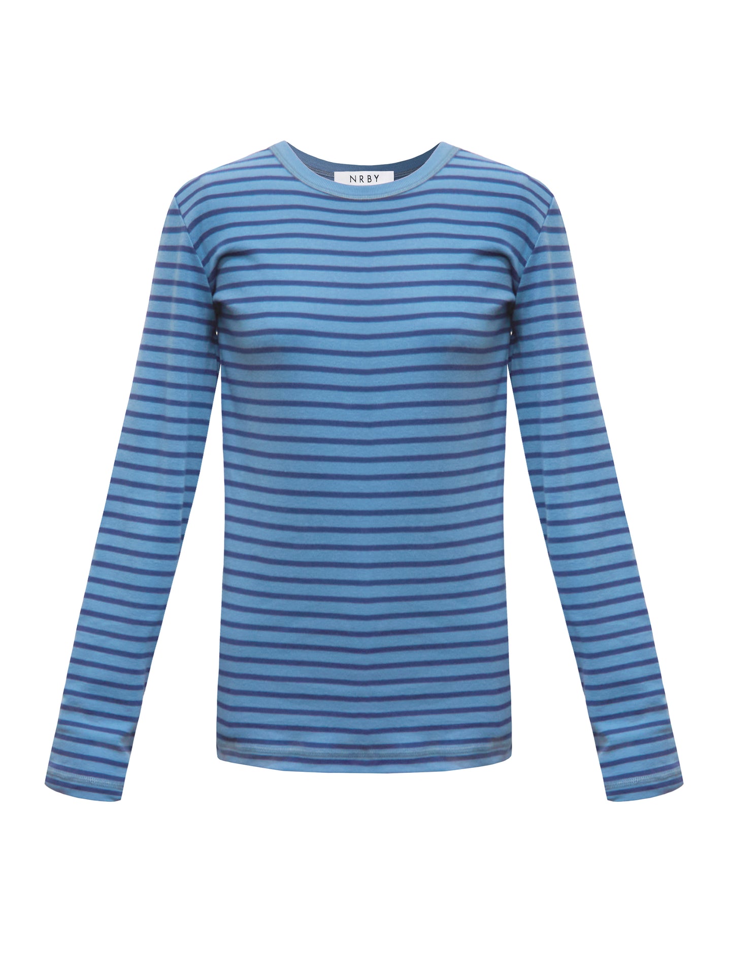 Billie cotton stripe t-shirt - Light Blue & Denim Blue