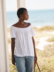 Brady linen jersey top - White | NRBY Clothing