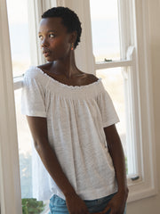 Brady linen jersey top - White | NRBY Clothing
