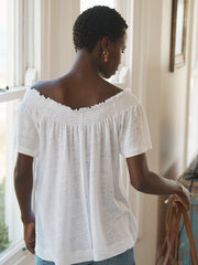 Brady linen jersey top - White | NRBY Clothing