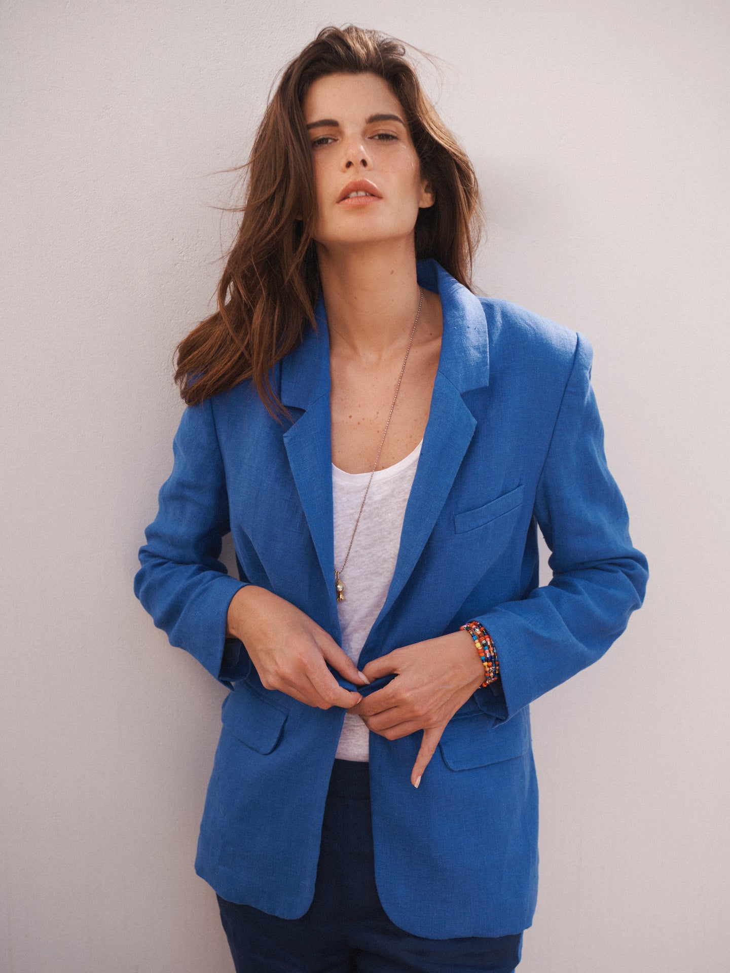 Blue Linen Jacket