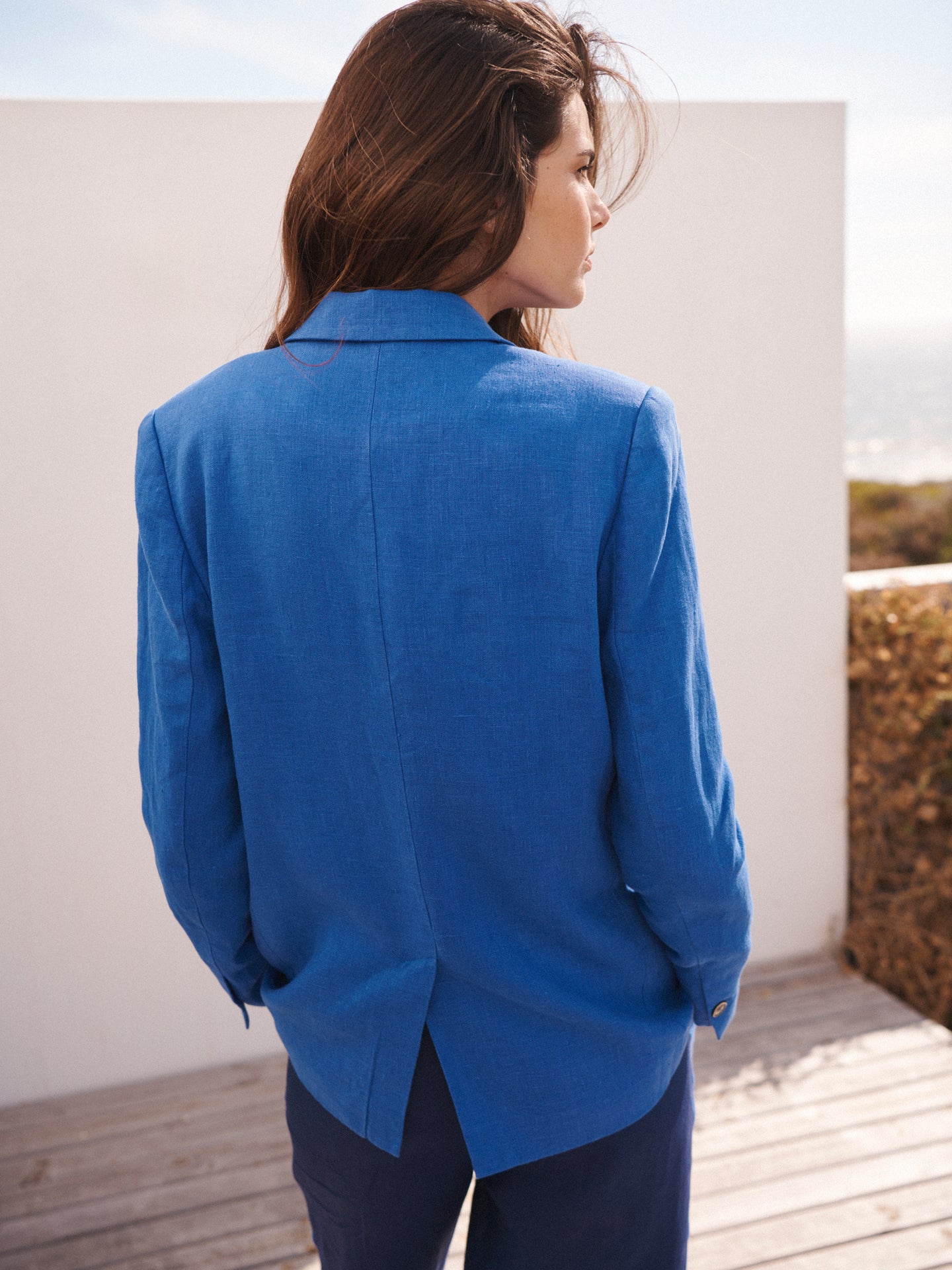 Blue Linen Jacket