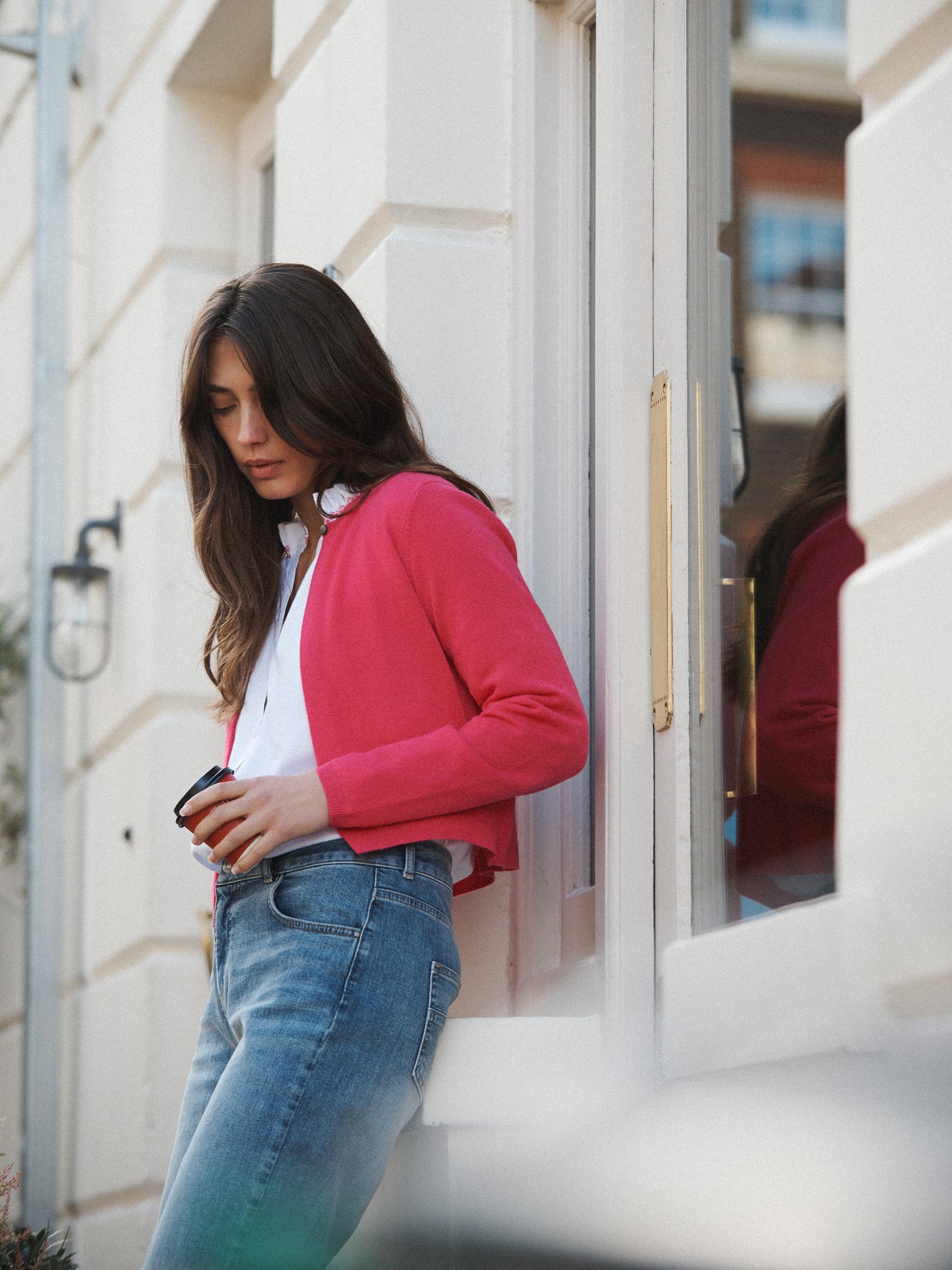 Calypso wool cashmere cardigan - Rose Pink