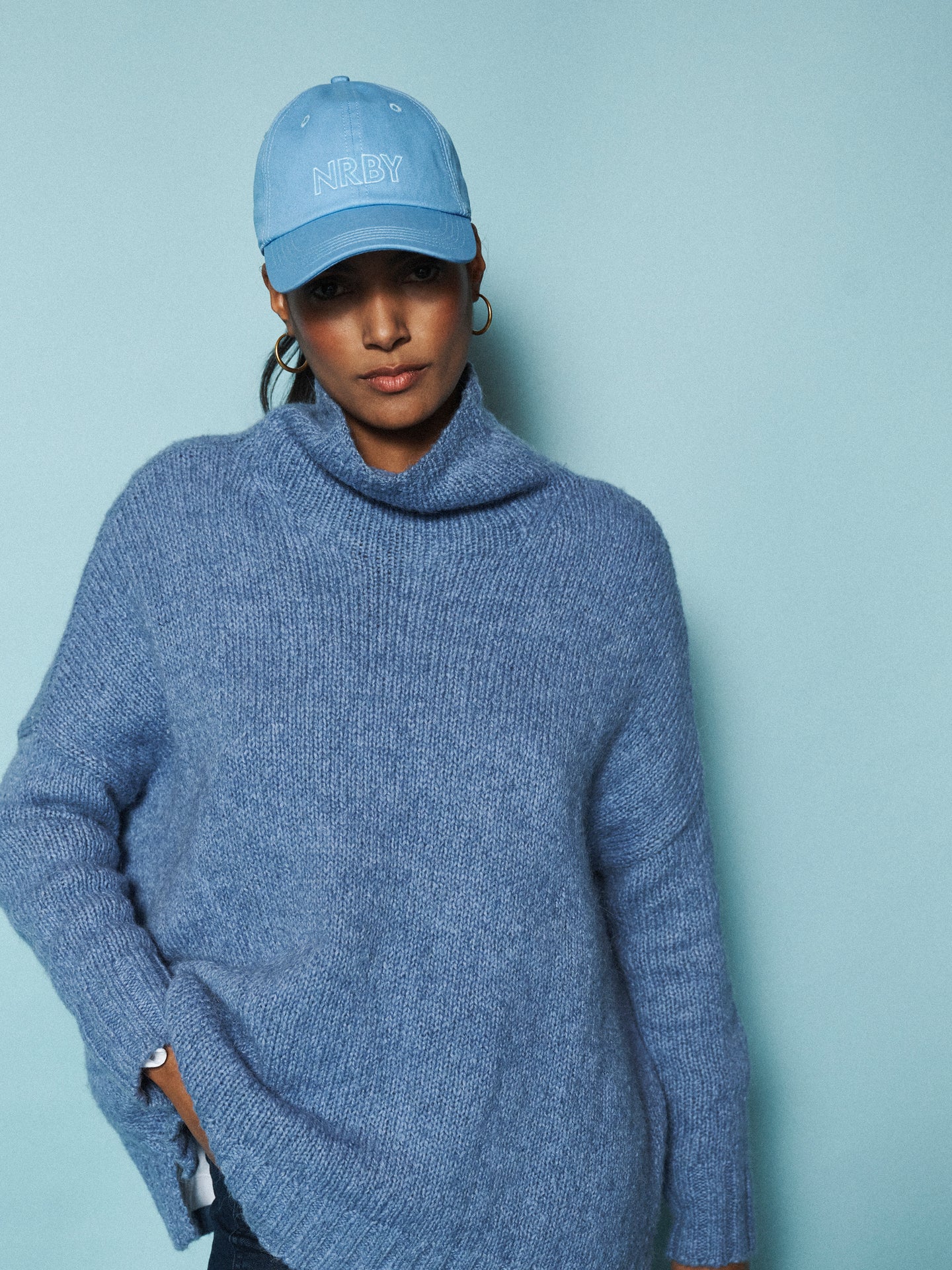 NRBY cotton baseball cap - Azure blue
