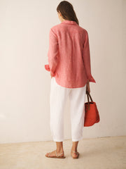 Nicole linen trouser - White