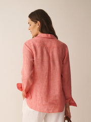Carla linen shirt - Strawberry | NRBY Clothing