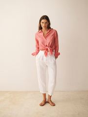 Carla linen shirt - Strawberry | NRBY Clothing