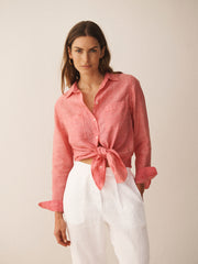 Carla linen shirt - Strawberry | NRBY Clothing