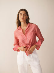 Carla linen shirt - Strawberry | NRBY Clothing