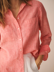 Carla linen shirt - Strawberry | NRBY Clothing