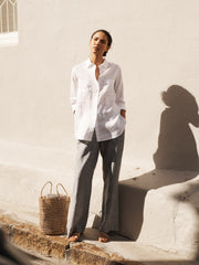 Carla linen shirt - White