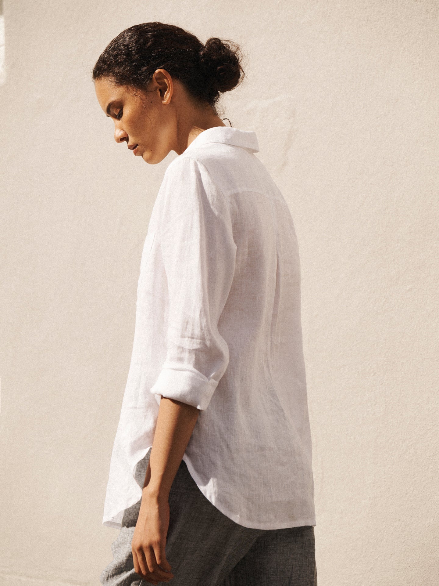 Carla linen shirt - White