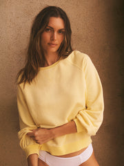Sandi cotton sweatshirt - Buttermilk Yellow | NRBY Clothing
