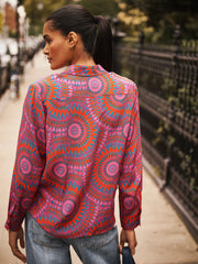 Chiara silk pink batik shirt