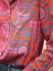 Silk Shirt & Silk Palazzo Trouser - Pink Batik