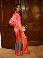 Thea silk satin scarf print trouser | NRBY Clothing