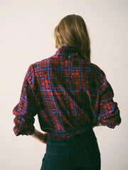 Chiara silk check print shirt | NRBY Clothing