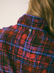 Chiara silk check print shirt | NRBY Clothing