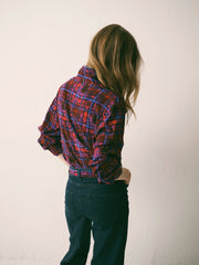Chiara silk check print shirt | NRBY Clothing