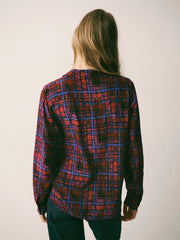 Chiara silk check print shirt | NRBY Clothing