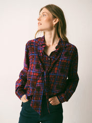 Chiara silk check print shirt | NRBY Clothing