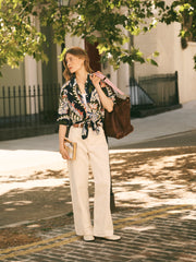 Chiara silk petal paisley print shirt | NRBY Clothing