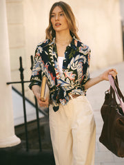 Chiara silk petal paisley print shirt | NRBY Clothing