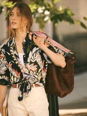 Chiara silk petal paisley print shirt | NRBY Clothing