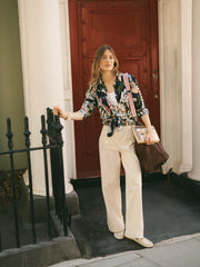 Chiara silk petal paisley print shirt | NRBY Clothing
