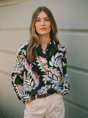 Chiara silk petal paisley print shirt | NRBY Clothing