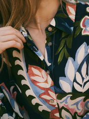 Chiara silk petal paisley print shirt | NRBY Clothing