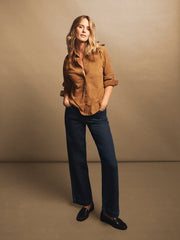 Ash denim wide leg jean - Dark Wash