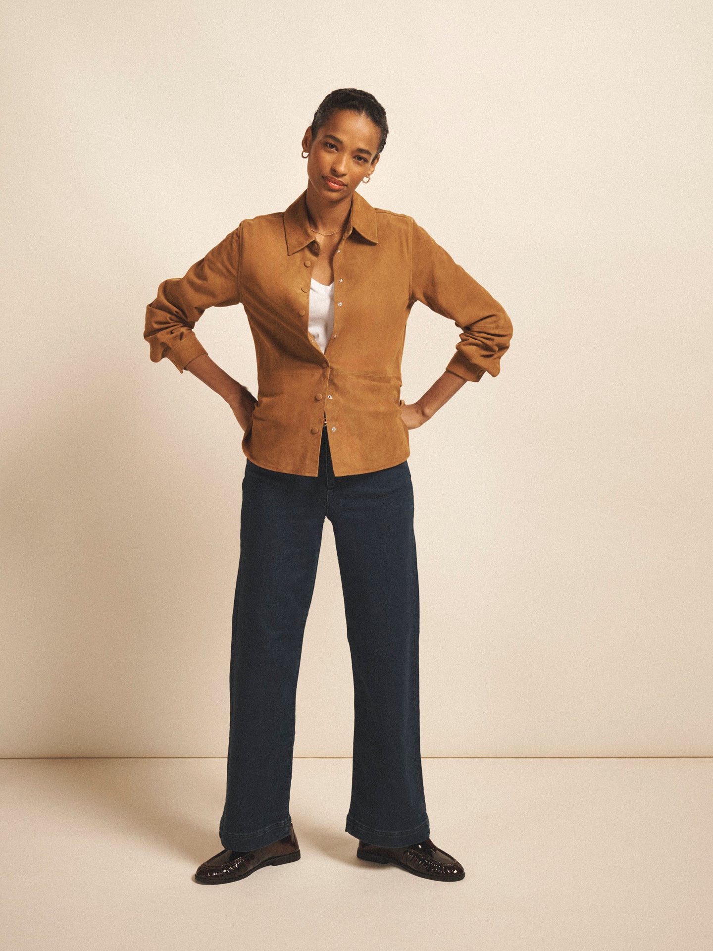 Ash denim wide leg jean - Dark Wash