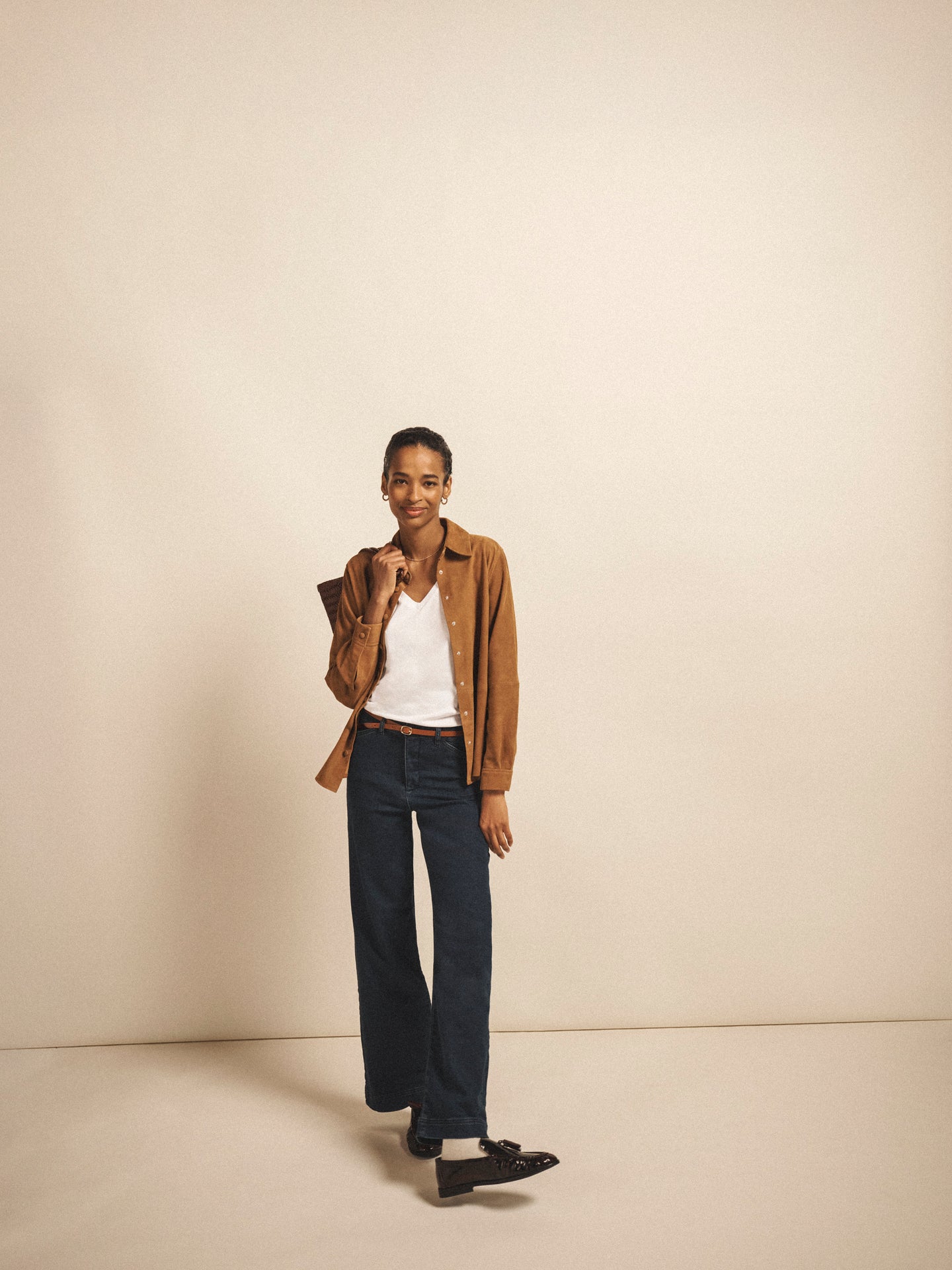 Ash denim wide leg jean - Dark Wash