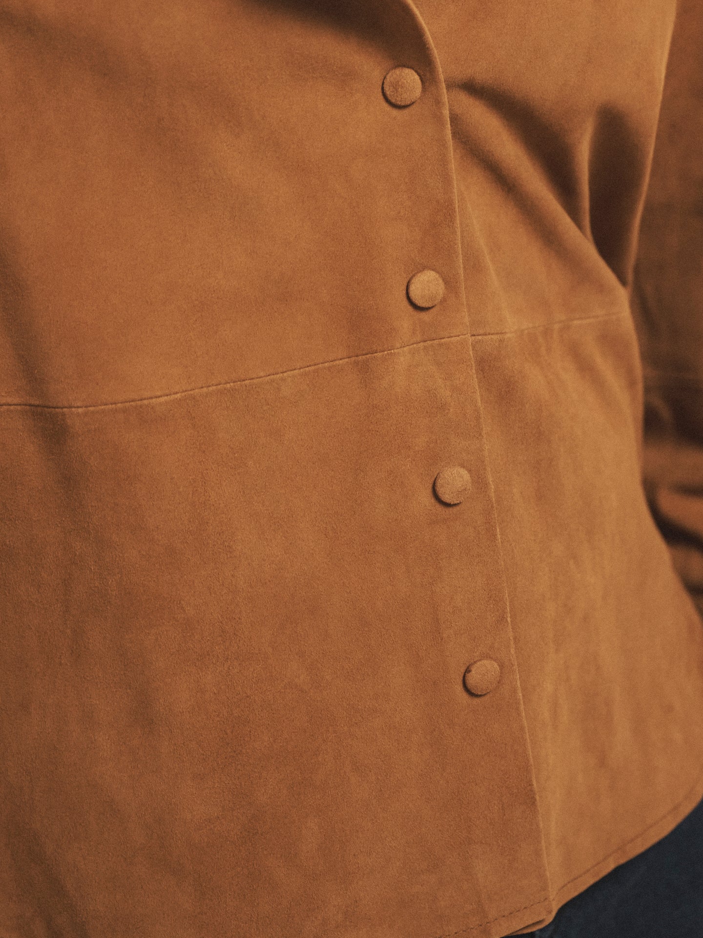 Chiara suede shirt - Tan