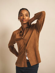 Chiara suede shirt - Tan