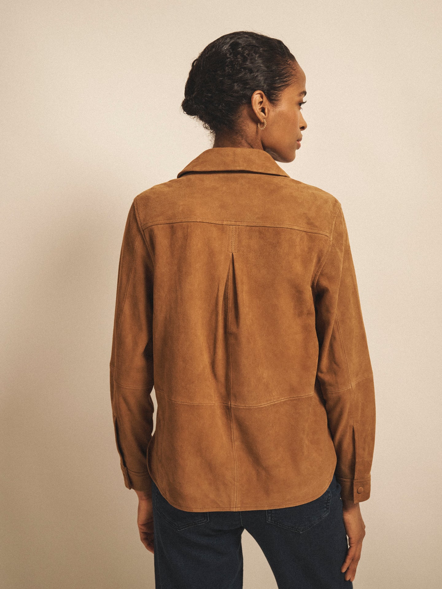 Chiara suede shirt - Tan