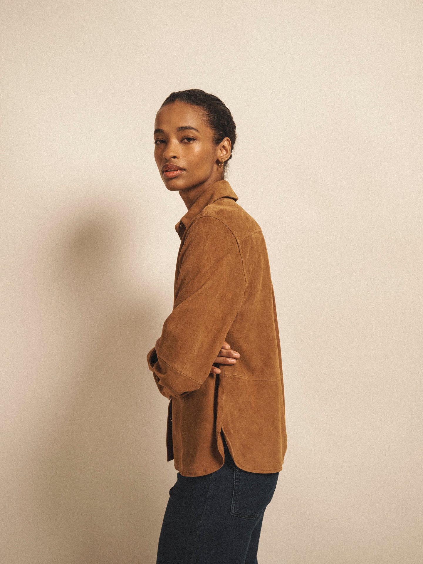 Chiara suede shirt - Tan