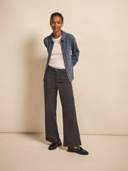 Chiara suede shirt - Denim Blue