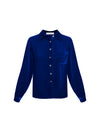 Chiara velvet shirt - Lapis Blue