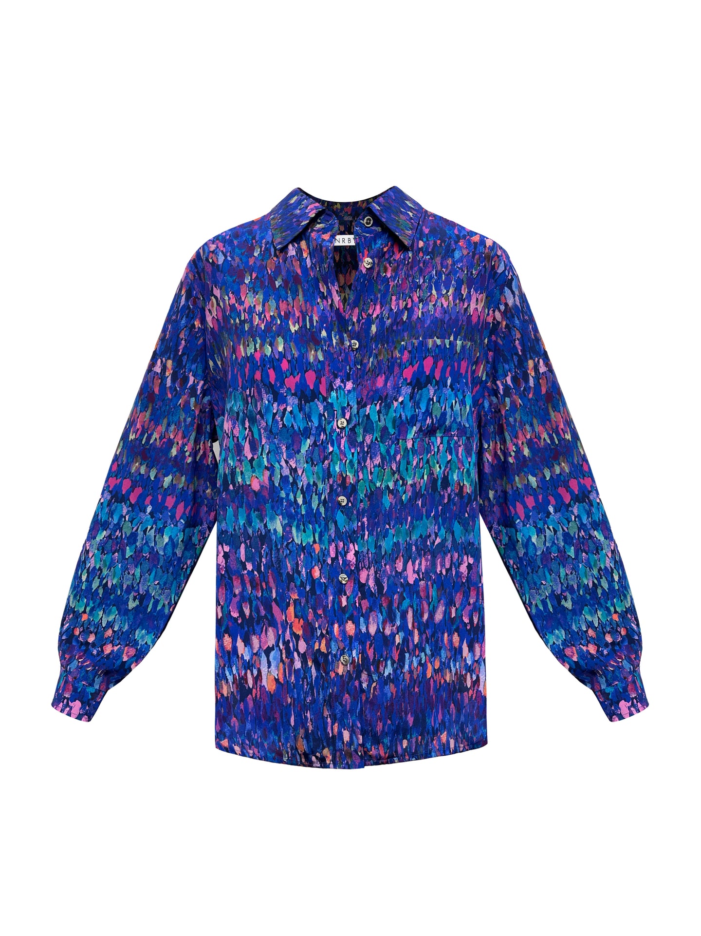 Chiara silk watercolour splash shirt