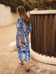 Dionne silk tile print dress | NRBY Clothing